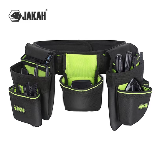 JAKAH Tool Belt, Adjustable Waist Pouch with Magnetic Tool Holder, Durable Belt