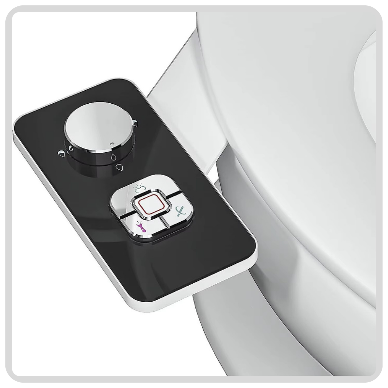 Toilet Ultra-Thin Bidet - Cold Water Purification - Black