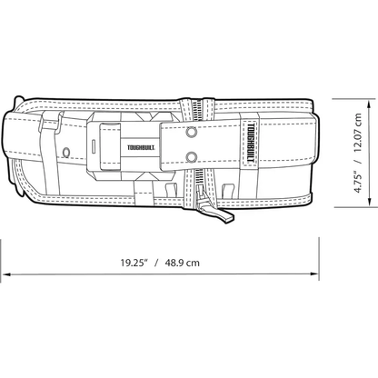 TOUGHBUILT TB-CT-41 Padded Belt with Heavy Duty Clip Buckle and Back Support Construction Work Belts Toughbuilt Tools