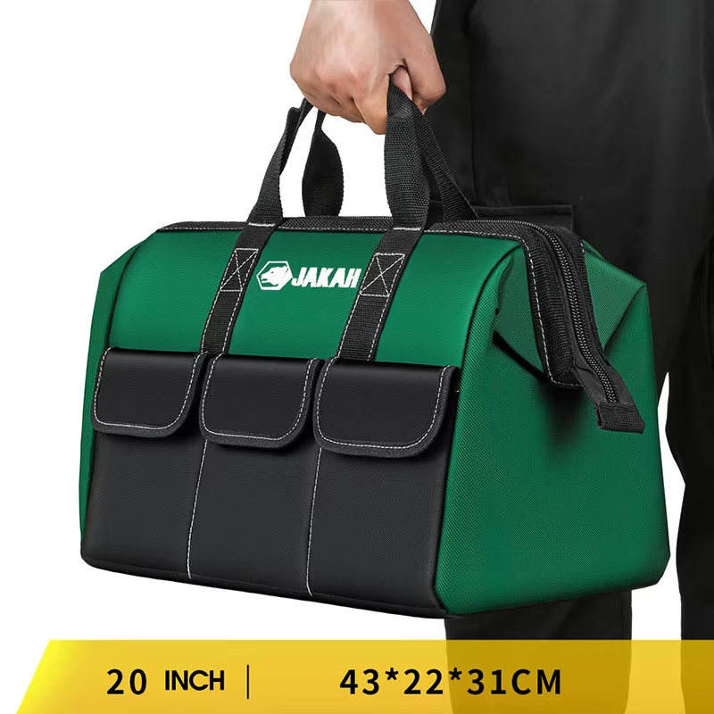 Hand Bag Waterproof Heavy Duty Large Capacity Wide Mouth Portable Tool Tote for Carpentry Electrician Tool Carry Bag