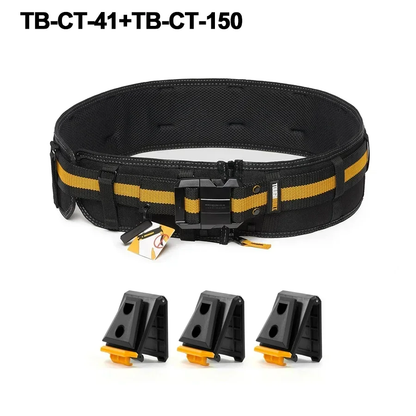 TOUGHBUILT TB-CT-41 Padded Belt with Heavy Duty Clip Buckle and Back Support Construction Work Belts Toughbuilt Tools