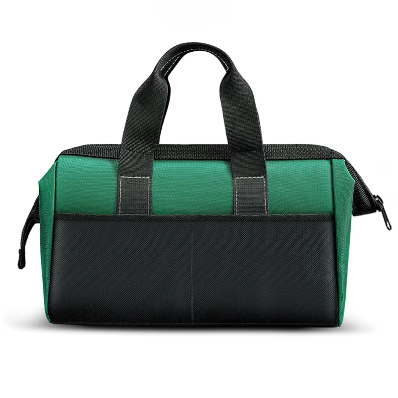 JAKAH Tool Tote – Wide Mouth Waterproof Bag, Size 16,9 × 8,7 × 12,2 in (42 x 23 x 28 cm) -  Black/Green