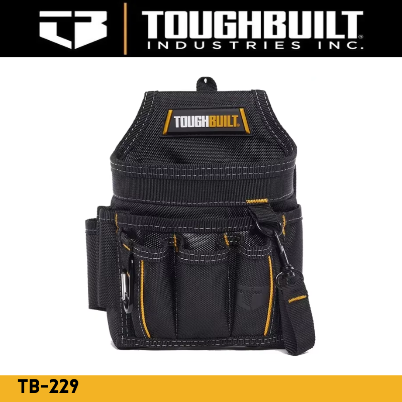TOUGHBUILT TB-229 Multi-Purpose Tool Pouch – Wear-Resistant with Padded Waist Belt & Shoulder Strap