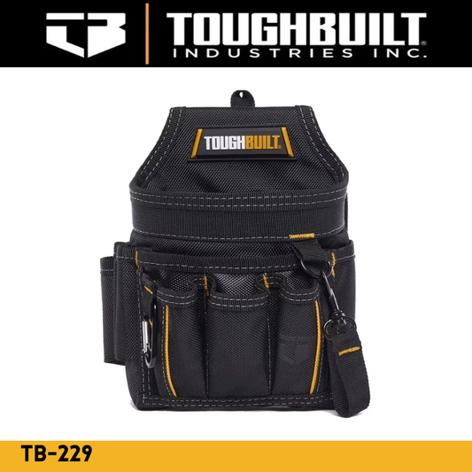 TOUGHBUILT TB-229 Multi-Purpose Tool Pouch – Wear-Resistant with Padded Waist Belt & Shoulder Strap
