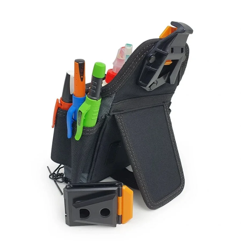 TOUGHBUILT Small Electricians Pouch TB-CT-34 - For Tool Belt 13 Pockets And Loops Black-Duty Construction