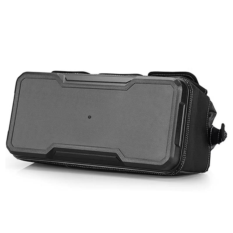 JAKAH Heavy Duty Multi-Purpose Tool Bag , Reinforced Plastic Bottom, Size 16,9 × 7,9 × 11,4 in (43 x 20 x 29 cm) - Black/Grey