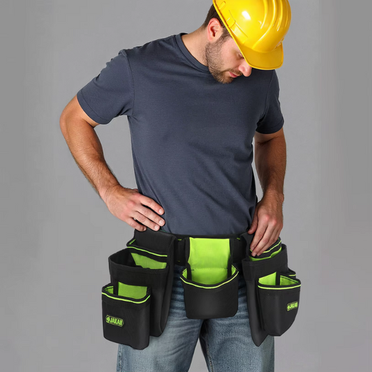 JAKAH Tool Belt, Adjustable Waist Pouch with Magnetic Tool Holder, Durable Belt
