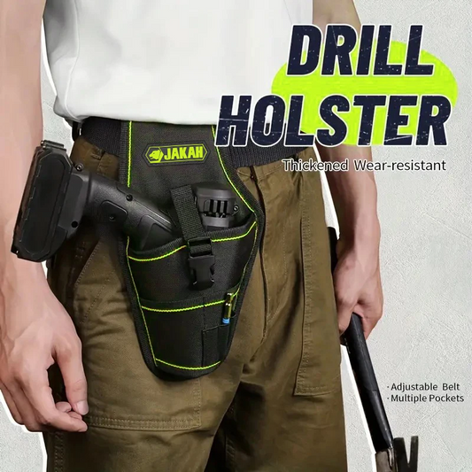 JAKAH Drill Holster – Single Side Tool Belt Pouch, Durable Canvas