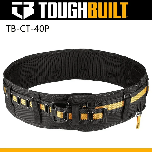 TOUGHBUILT TB-CT-40P Pro Padded Belt Steel Buckle Back Support Thickened Widened Metal Buckle Durable Waist Protection Belt