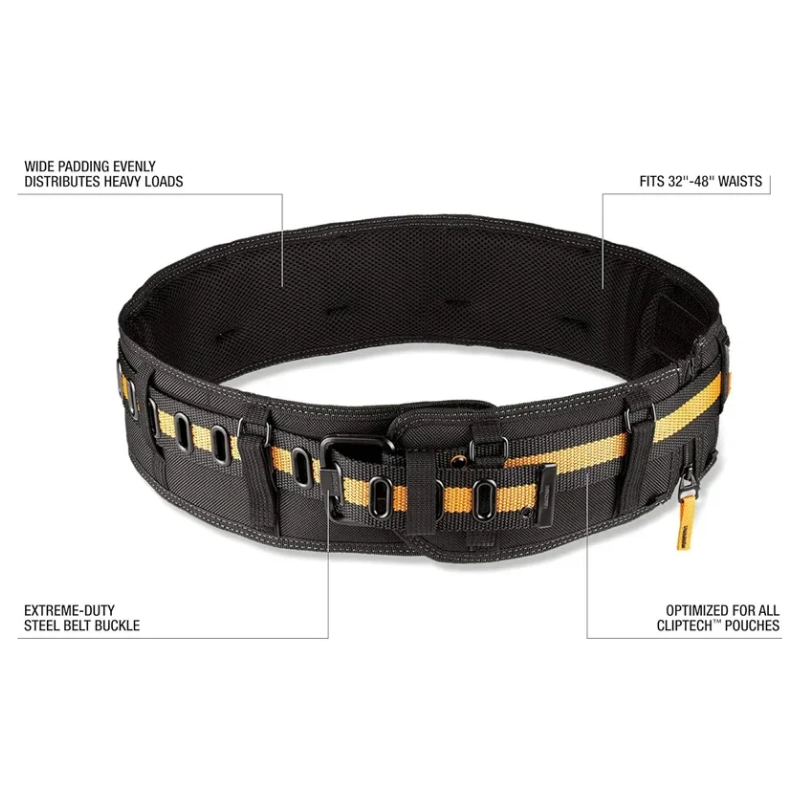 TOUGHBUILT TB-CT-40P Pro Padded Belt Steel Buckle Back Support Thickened Widened Metal Buckle Durable Waist Protection Belt