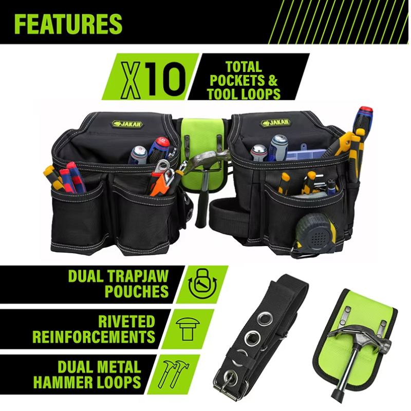 JAKAH Tool Belt Rig – Premium Heavy Duty Organizer