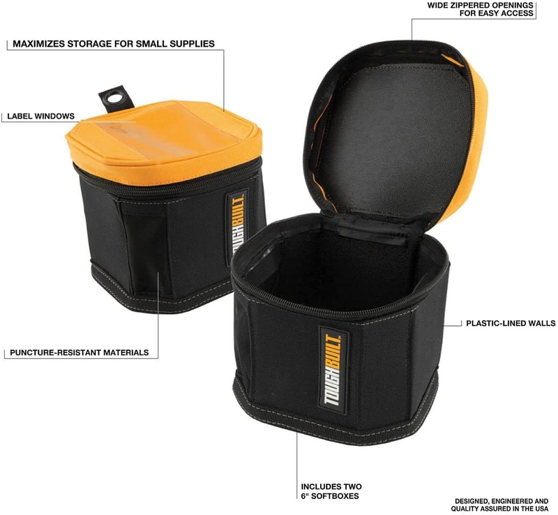 TOUGHBUILT SoftBox Cube 2-Pack TB-192-A2 – Durable Small Supply Storage