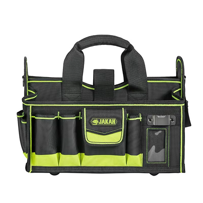 JAKAH 40-Pocket Tool Tote – Multi-Purpose Professional Organizer, Size 15 × 10,6 × 11 in (38 x 27 x 28 cm)