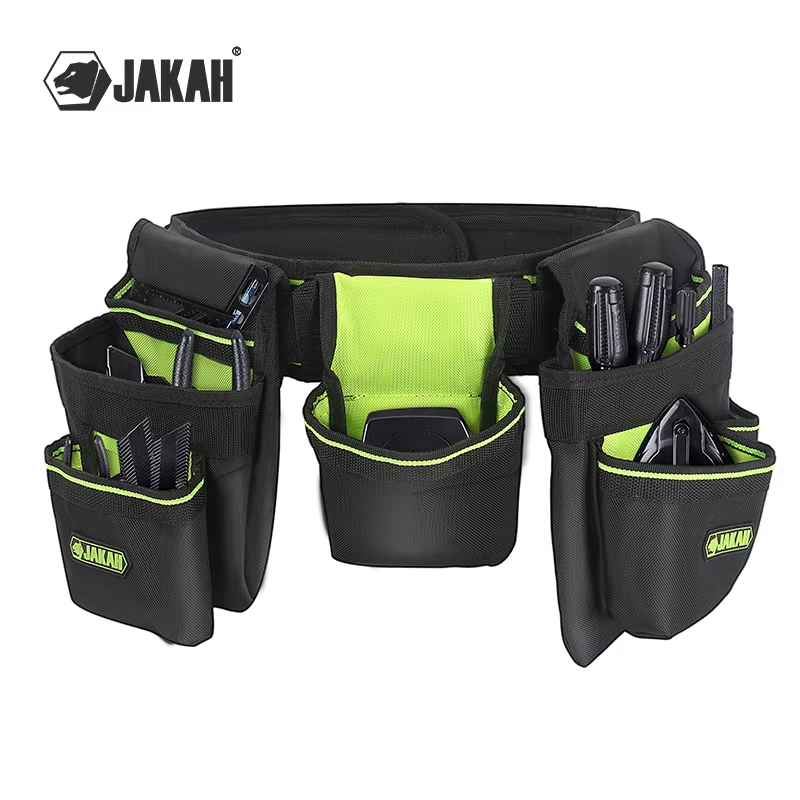 JAKAH Tool Belt, Adjustable Waist Pouch with Magnetic Tool Holder, Durable Belt