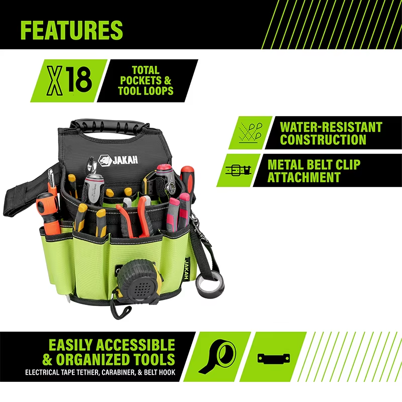 JAKAH Pro Multi-Purpose Tool Bag – Durable, Portable & Organized