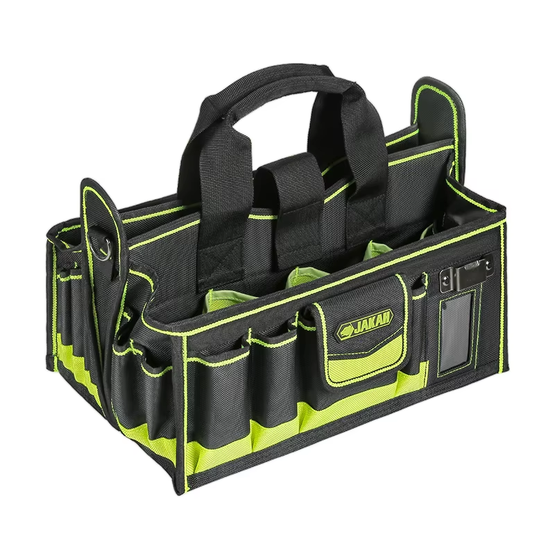 JAKAH 40-Pocket Tool Tote – Multi-Purpose Professional Organizer, Size 15 × 10,6 × 11 in (38 x 27 x 28 cm)