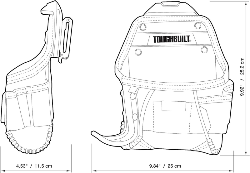 TOUGHBUILT Project Pouch Hammer Loop Tools TB-CT-24 -  Packaging Tool Bag