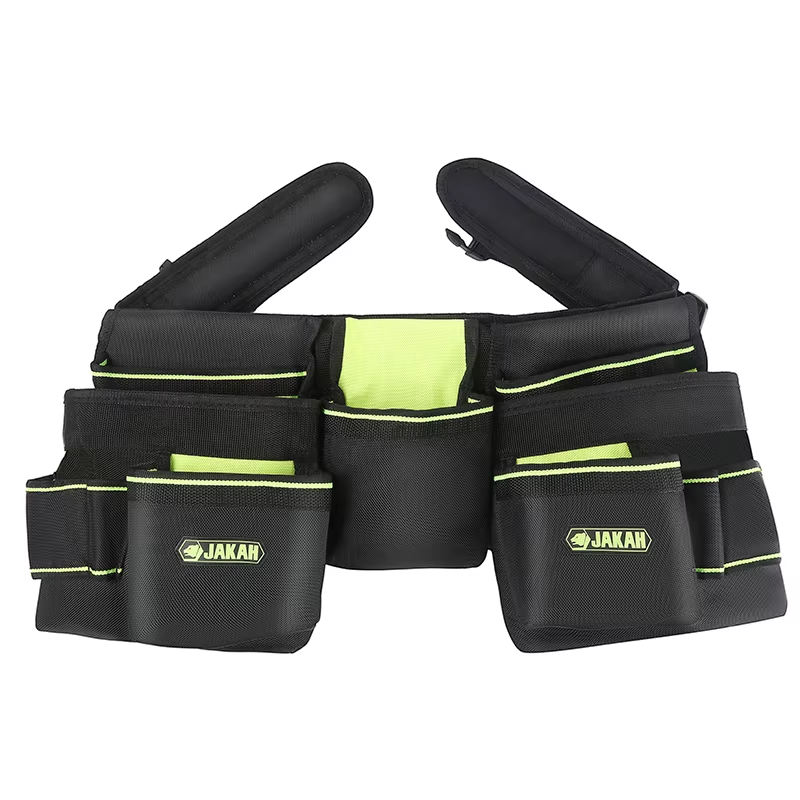 JAKAH Tool Belt, Adjustable Waist Pouch with Magnetic Tool Holder, Durable Belt