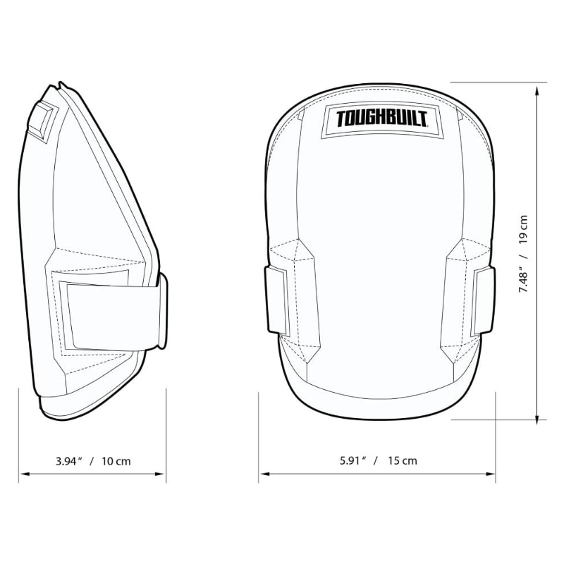 TOUGHBUILT TB-KP-101 2 In 1 Knee Pads For Tiling And Flooring Protective Safety Gear Construction Site Knee Pads