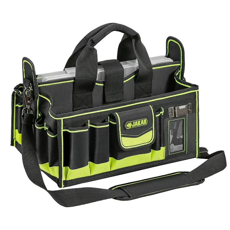 JAKAH 40-Pocket Tool Tote – Multi-Purpose Professional Organizer, Size 15 × 10,6 × 11 in (38 x 27 x 28 cm)
