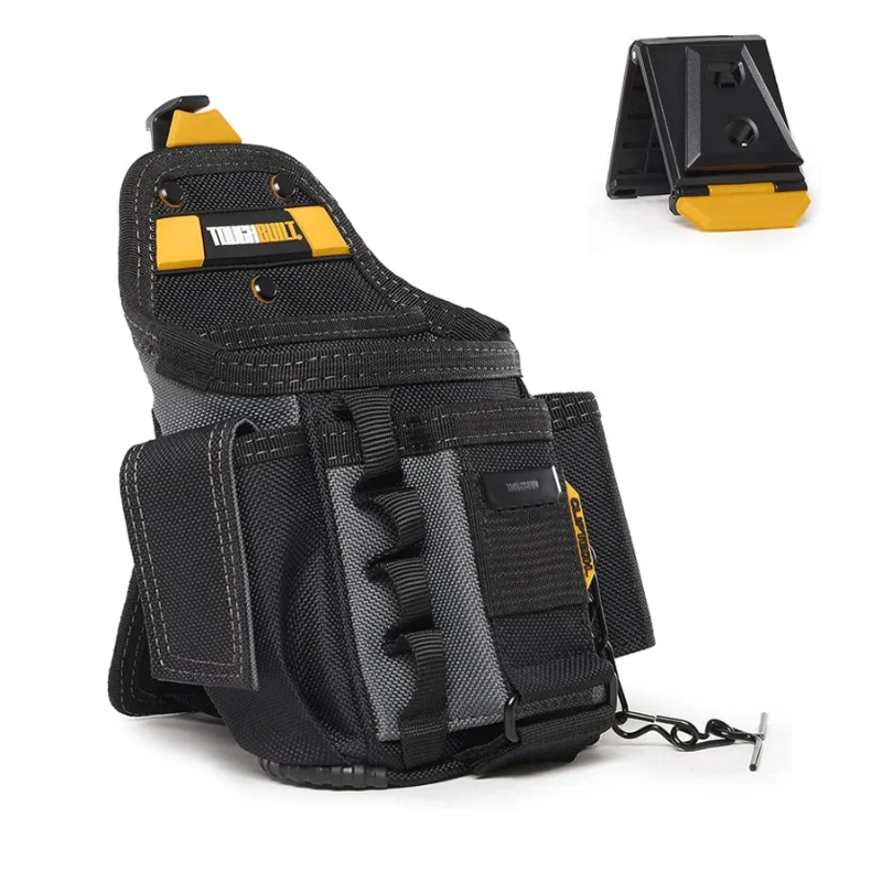 TOUGHBUILT Small Electricians Pouch TB-CT-34 - For Tool Belt 13 Pockets And Loops Black-Duty Construction