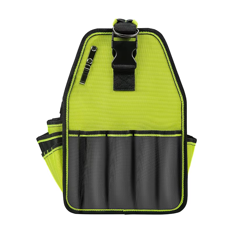 JAKAH 23 pockers & loops Tool Tote with Handle for Easy Tool Access, Water-Resistant Construction 8,7x8x13,4 (22x20x34 cm) - Black/Green