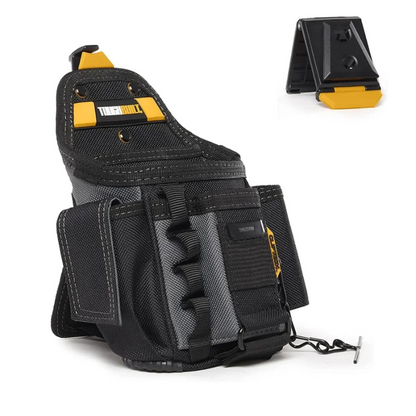 TOUGHBUILT TB-CT-34 Small Electricians Pouch  - For Tool Belt 13 Pockets And Loops Black-Duty Construction