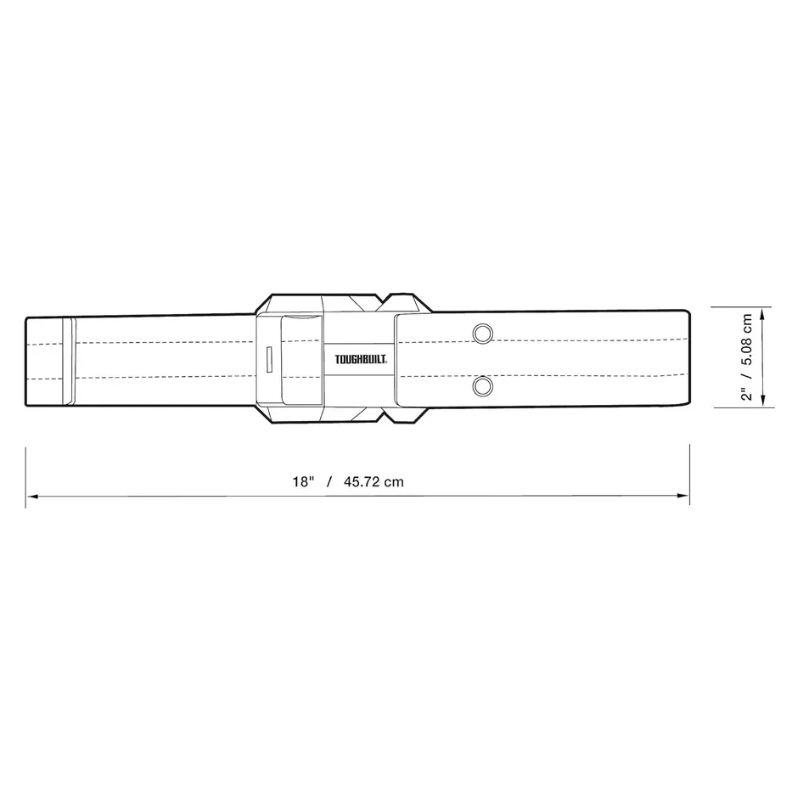 ToughBuilt TB-CT-42 Work Belt for Professionals Steel Buckle Heavy Duty Buckle / Back Support for Waist Bag Clip Tech Hubs