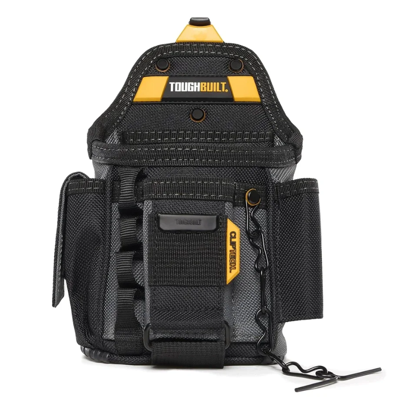 TOUGHBUILT Small Electricians Pouch TB-CT-34 - For Tool Belt 13 Pockets And Loops Black-Duty Construction