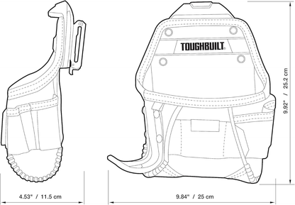 TOUGHBUILT TB-CT-24 Project Pouch Hammer Loop Tools -  Packaging Tool Bag