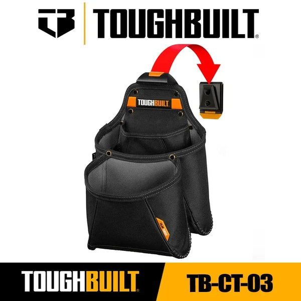 TOUGHBUILT Tool Belt Pouch TB-CT-03 - Multifunctional  Supply Pouch