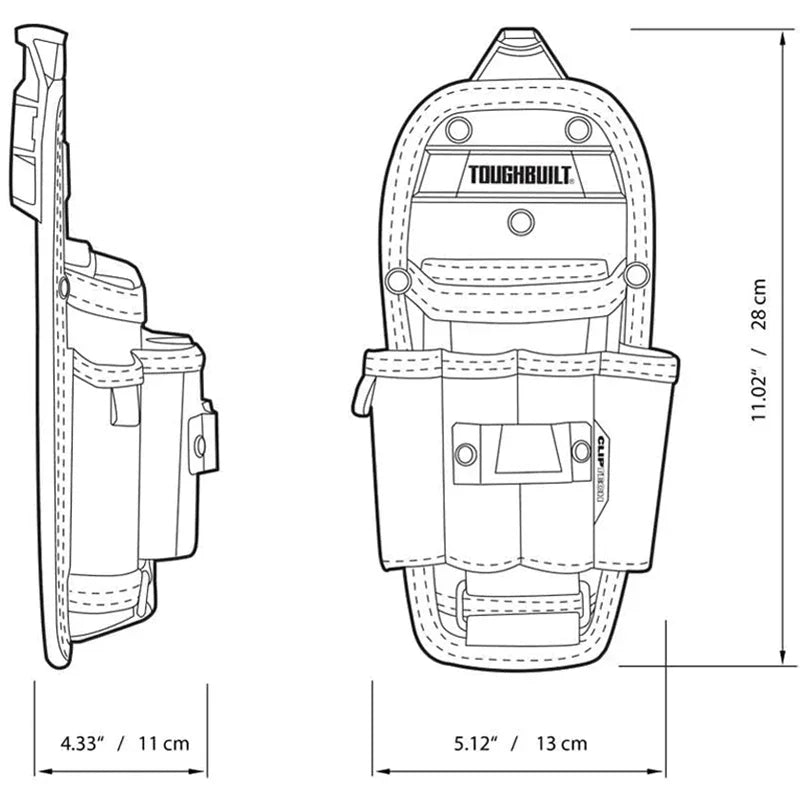 TOUGHBUILT Technician Bag Portable Multi Functional TB-CT-36-L6 - Durable Toolkit Bracket Accessories and Adjustable Case